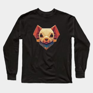 low poly puppy Long Sleeve T-Shirt